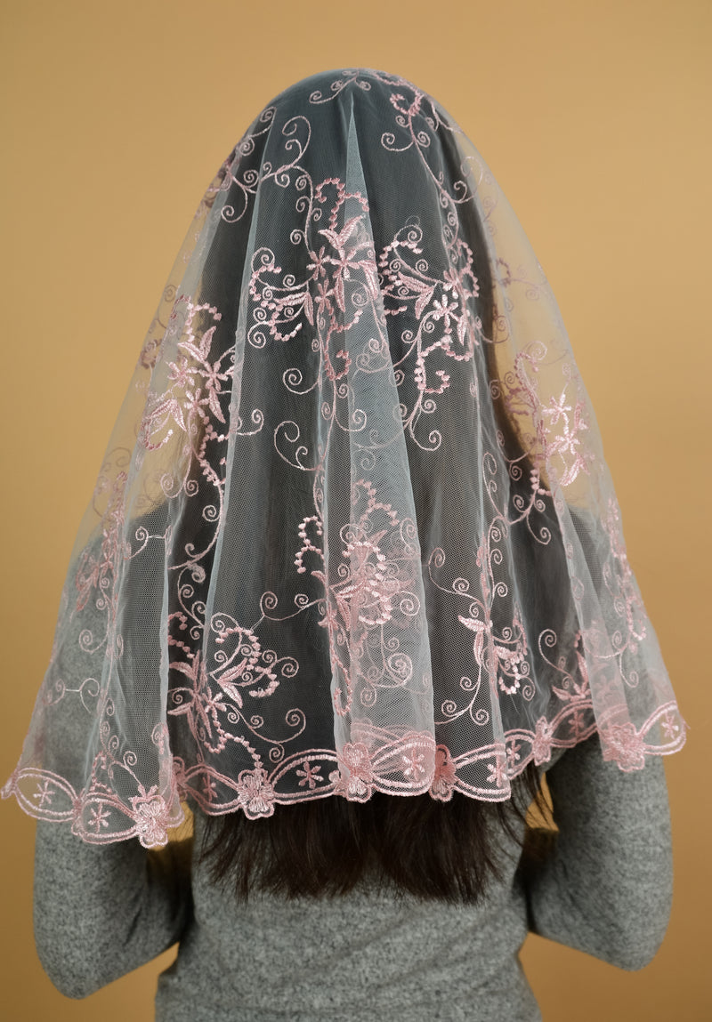 Pink Long Veil - MariaVeils