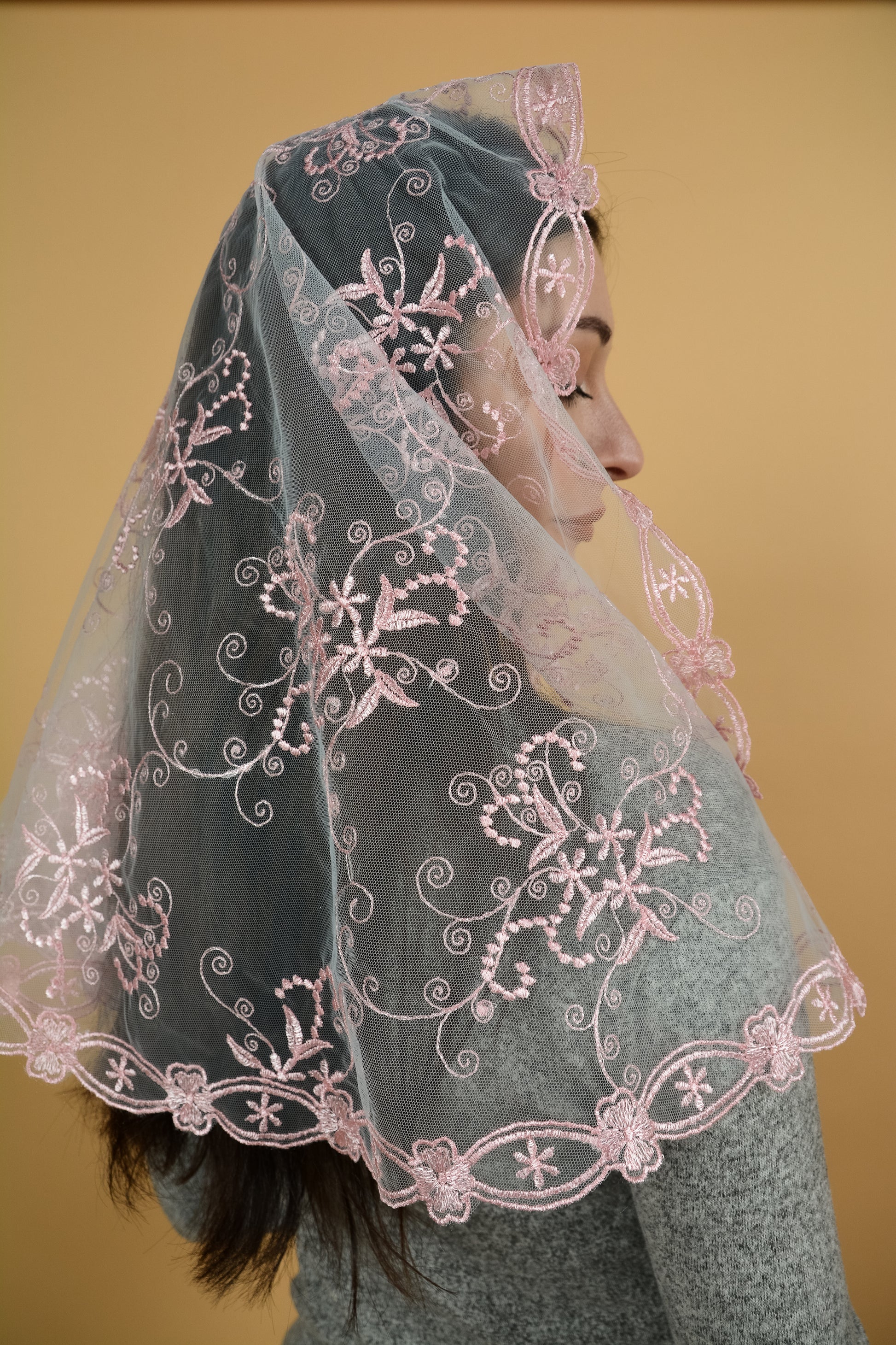 Pink Long Veil - MariaVeils
