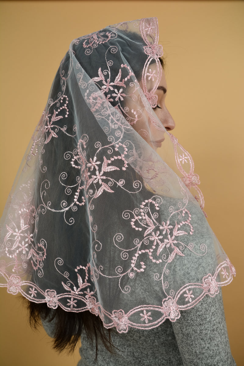 Pink Long Veil - MariaVeils