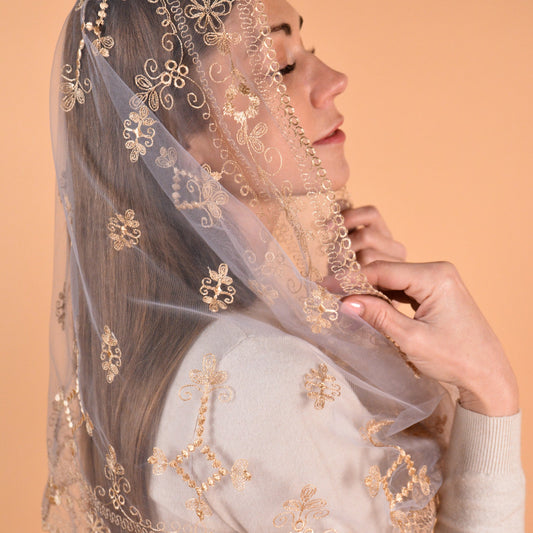 Gold Chapel Veil - MariaVeils