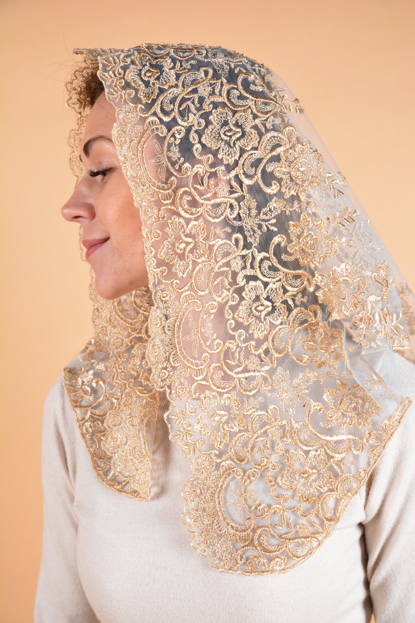 Gold Church Veil