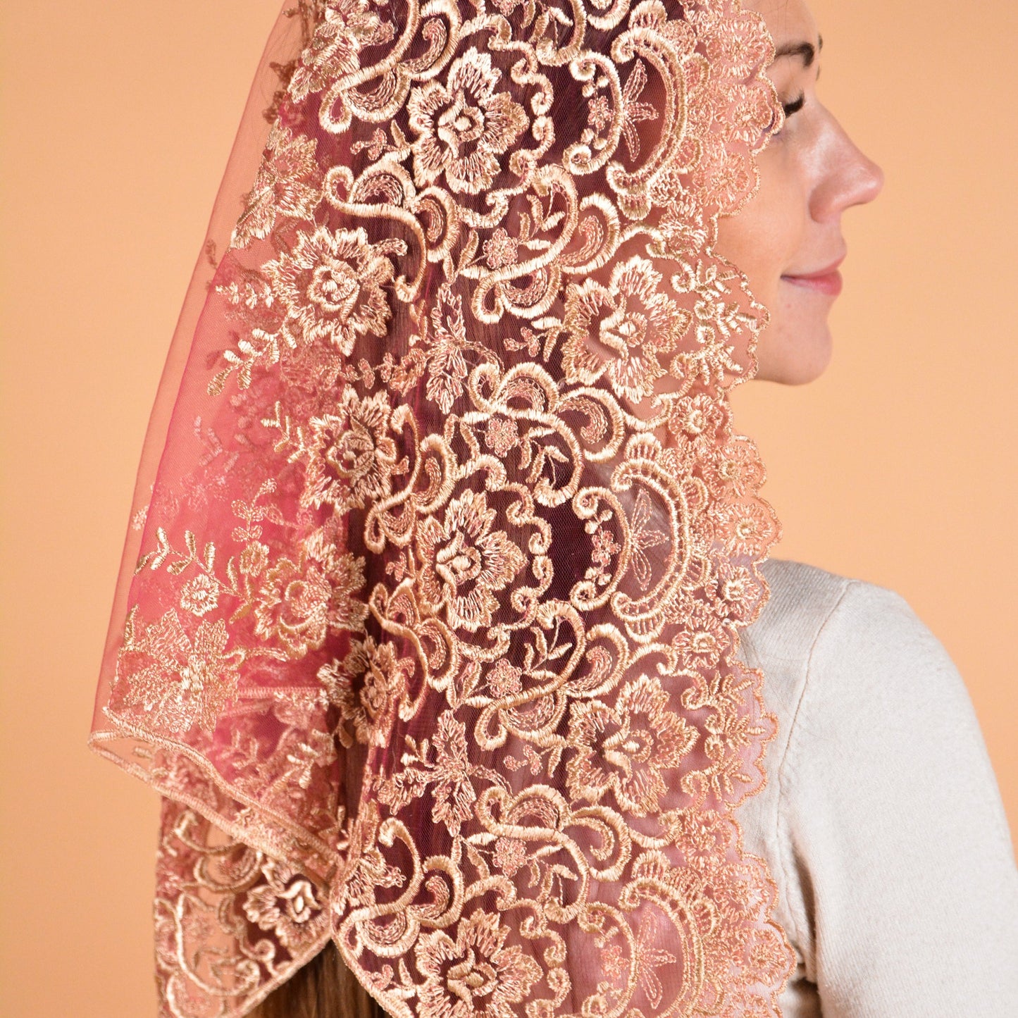 Gold Short Veil