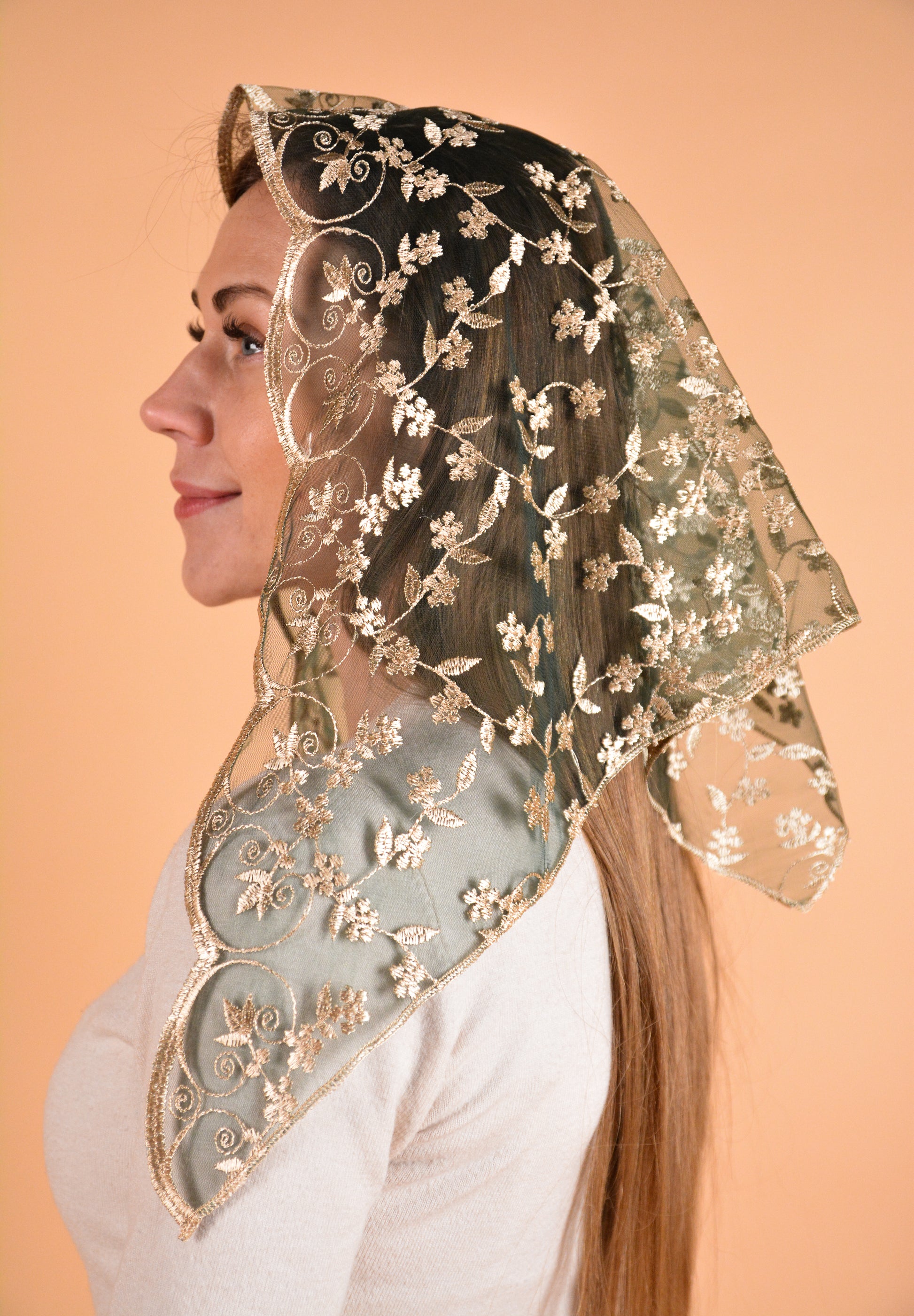 GREEN & YELLOW VEIL - MariaVeils