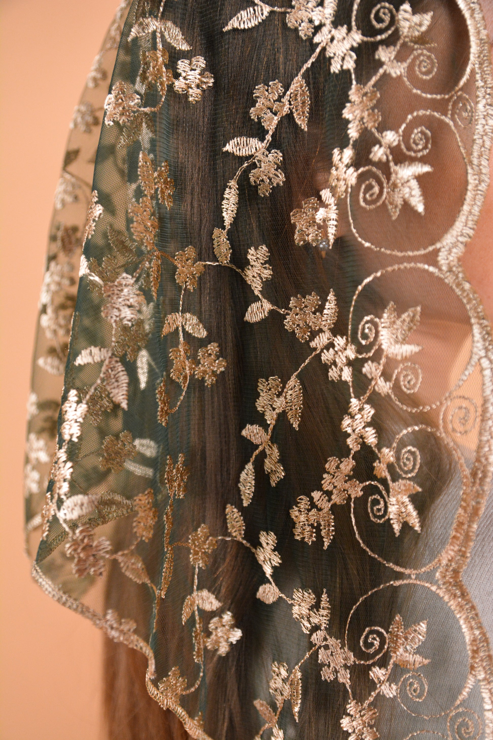 GREEN & YELLOW VEIL - MariaVeils