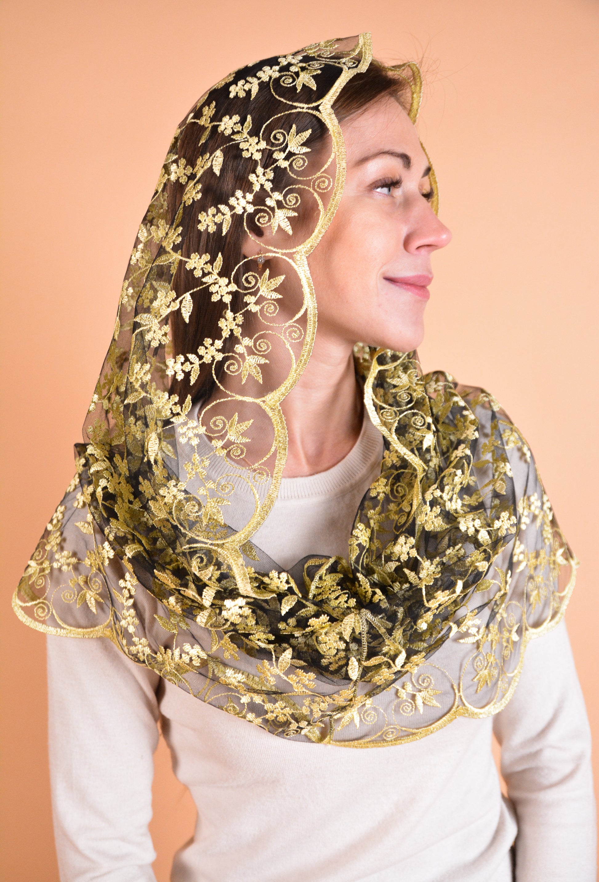 NEW!! Yellow Infinity Mantilla - MariaVeils