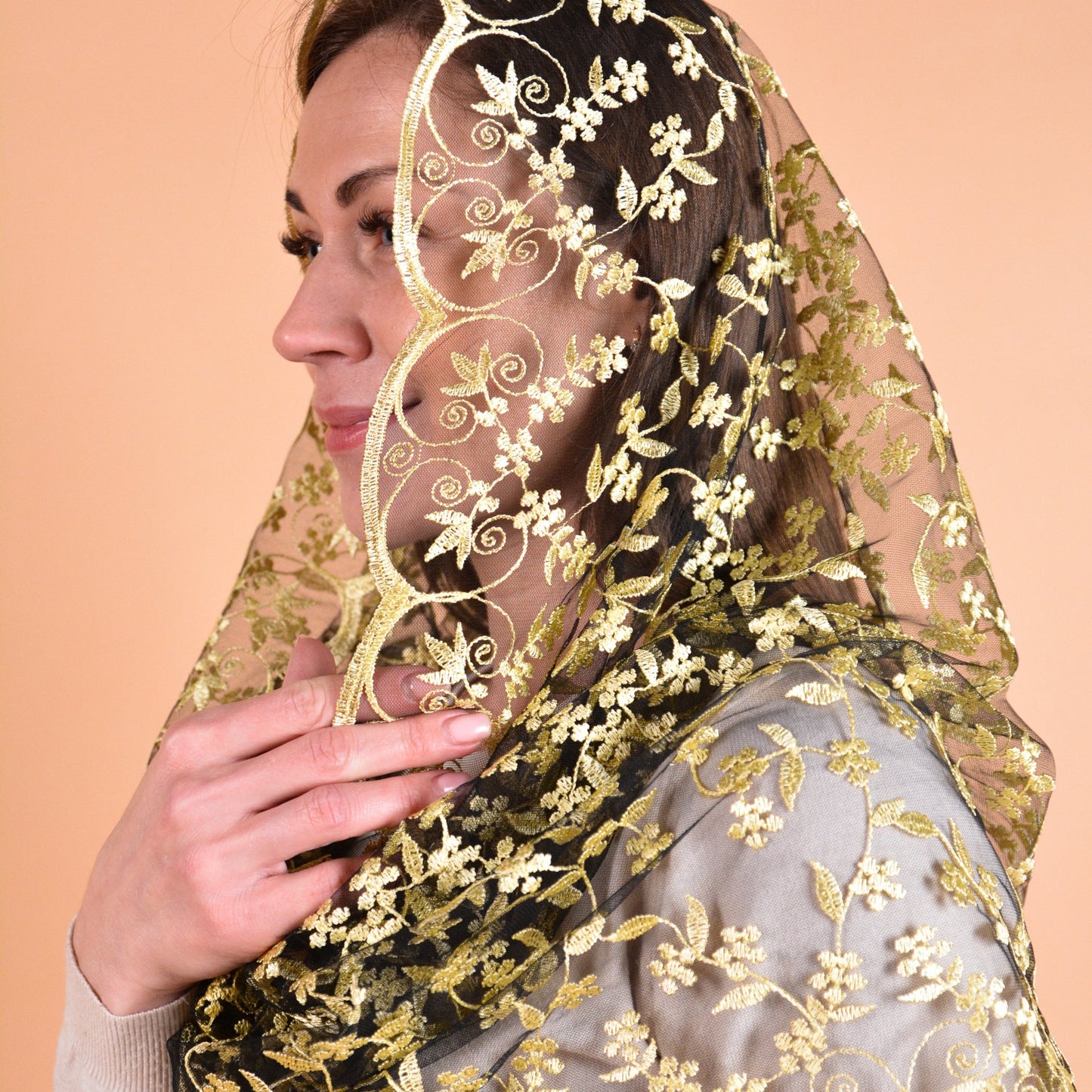 NEW!! Yellow Infinity Mantilla - MariaVeils