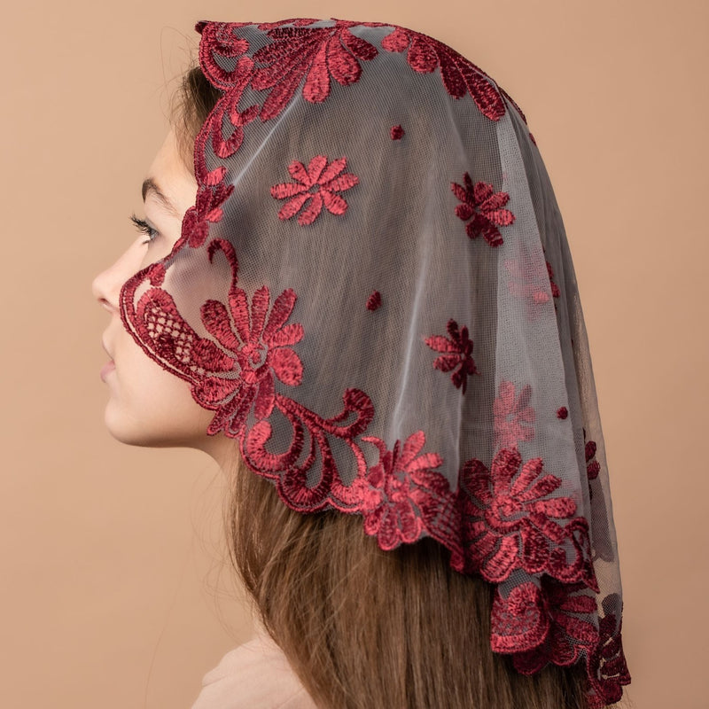 NEW!! Bestseller veil in new burgundy color - MariaVeils