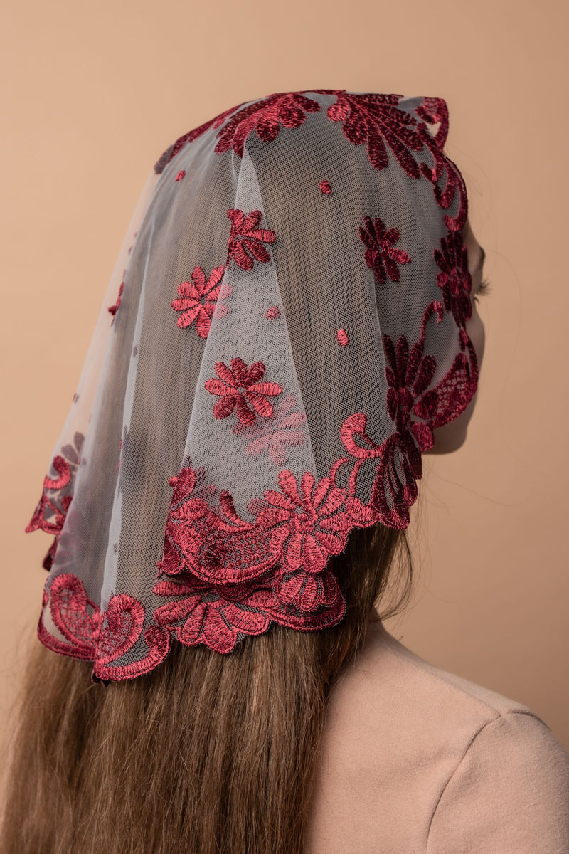 NEW!! Bestseller veil in new burgundy color - MariaVeils