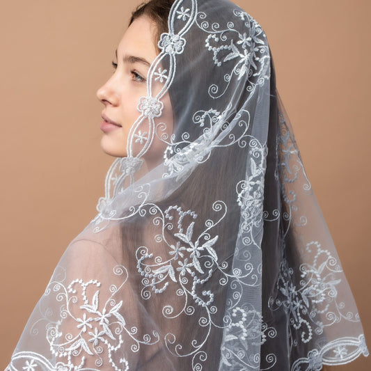 Catholic head covering veil - MariaVeils