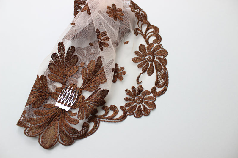 NEW!! Bestseller veil in new brown color - MariaVeils