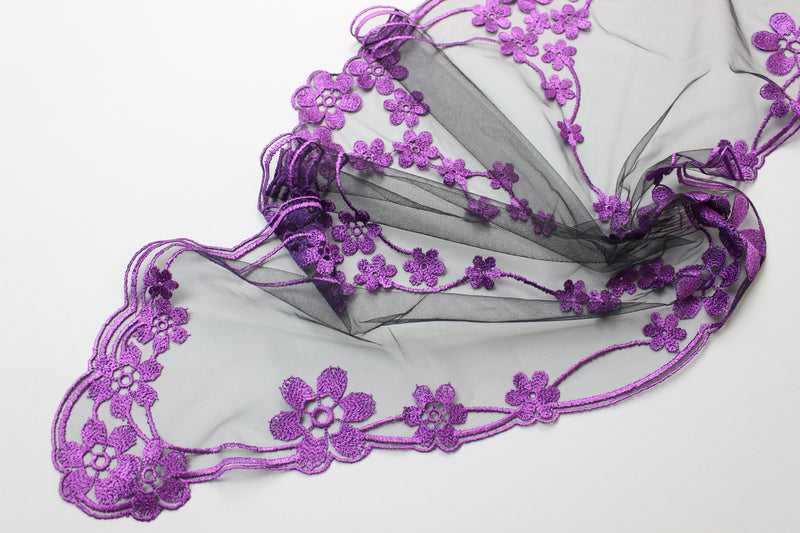 NEW COLOR Bestseller! Purple lace veil - MariaVeils