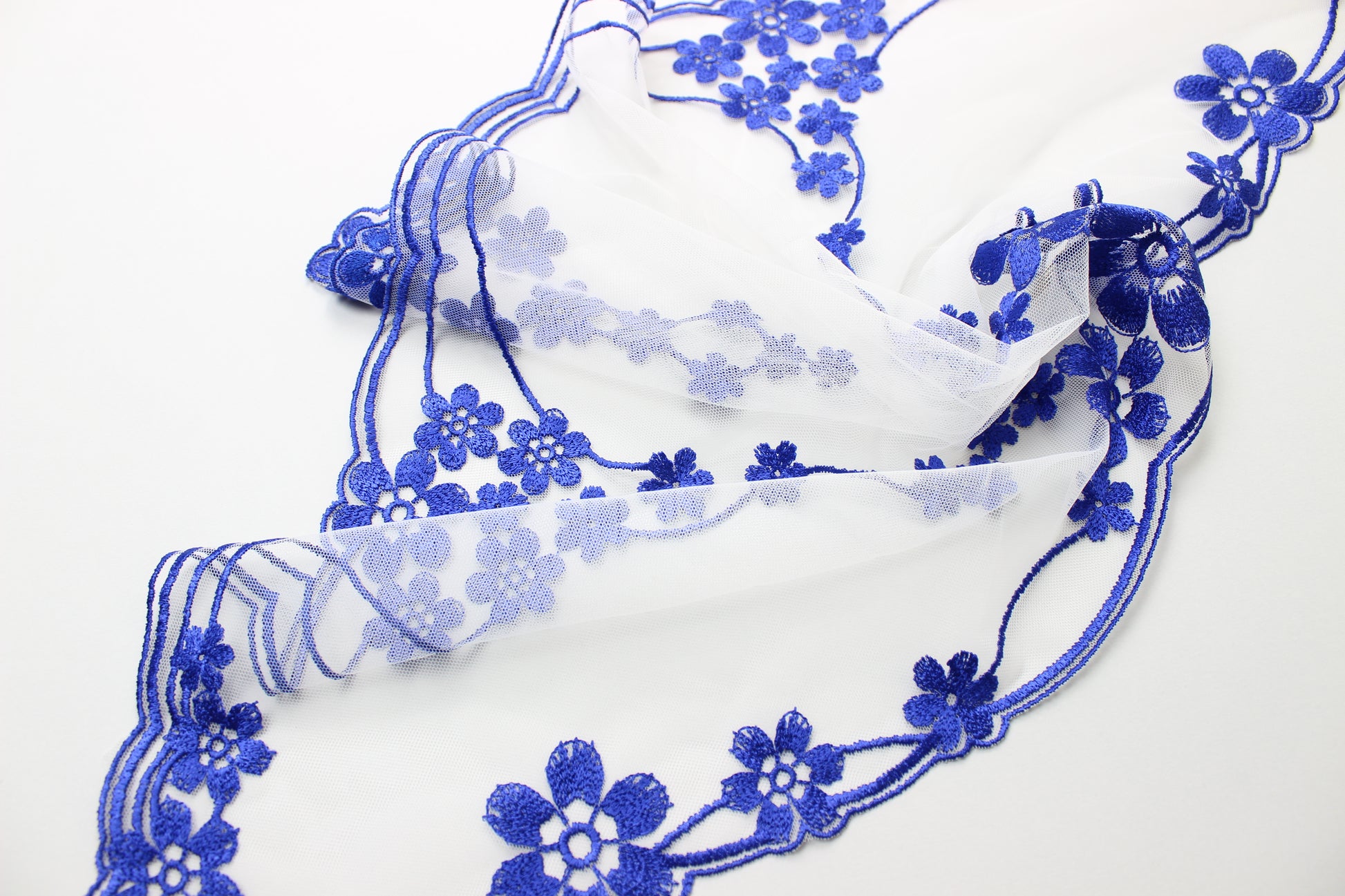 NEW COLOR Bestseller! Blue lace veil - MariaVeils