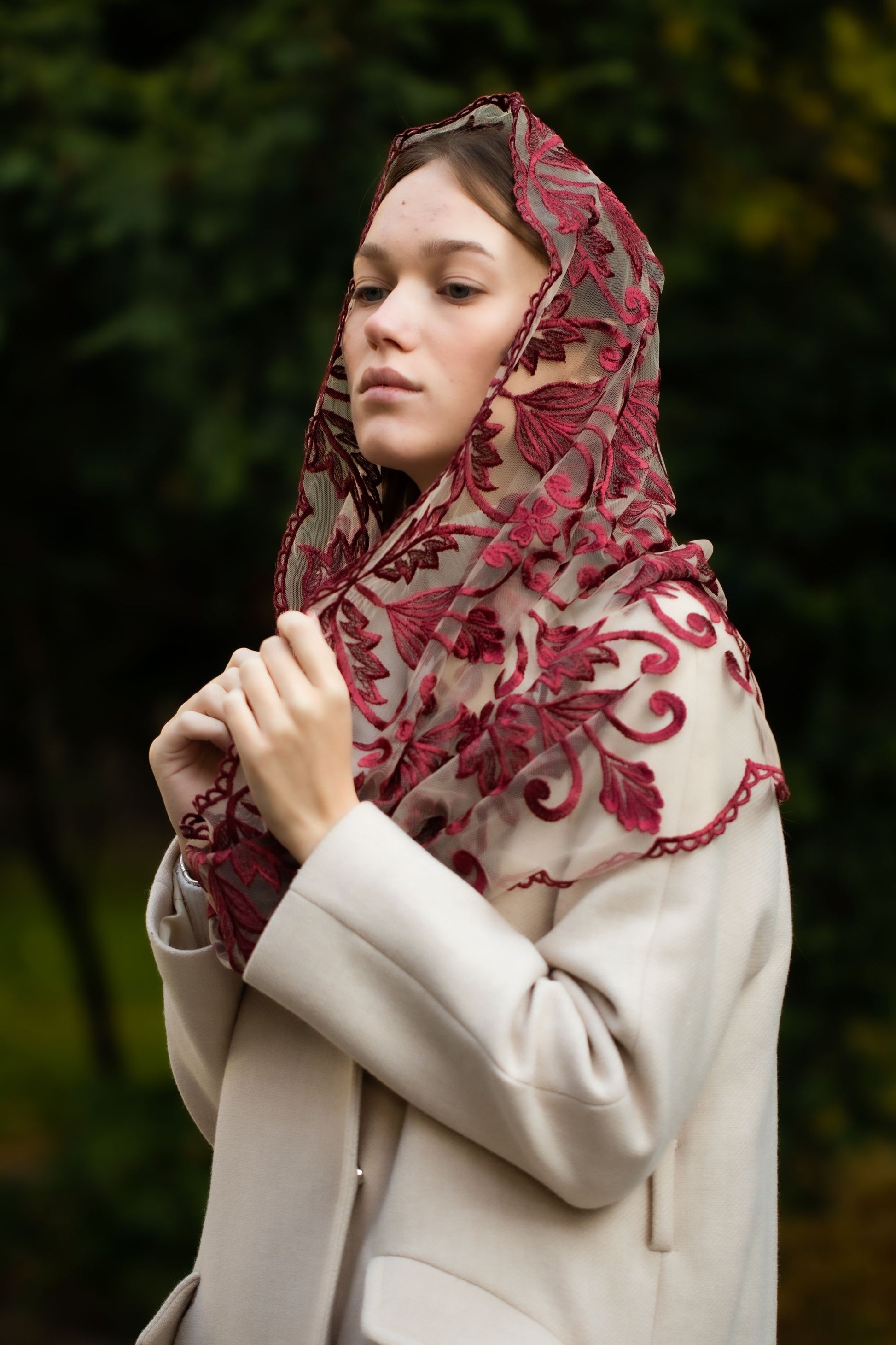 Lace Chapel veil - MariaVeils