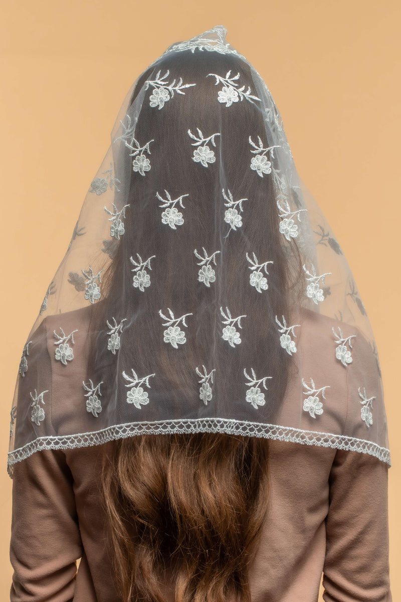 Floral infinity chapel veil - MariaVeils
