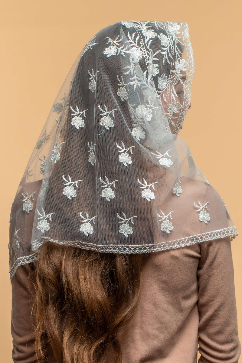 Floral infinity chapel veil - MariaVeils