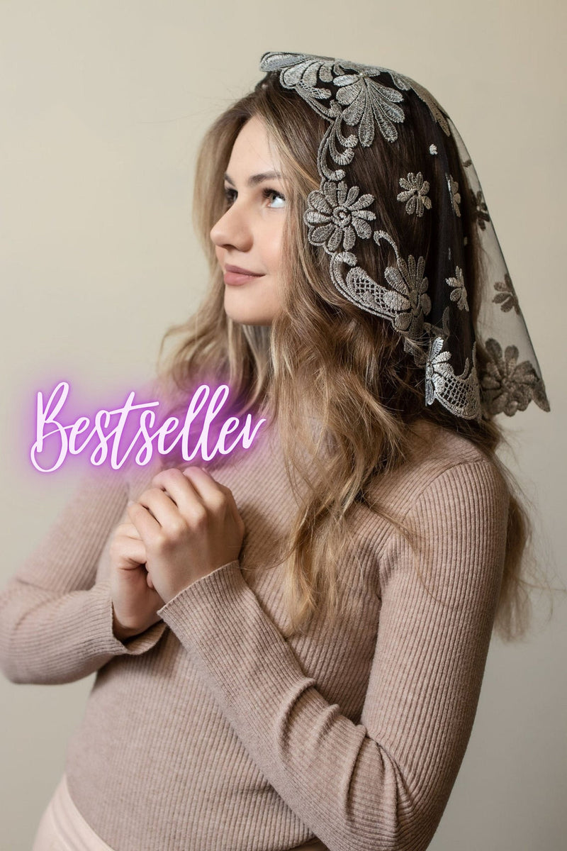 Catholic head covering veil for church - MariaVeils