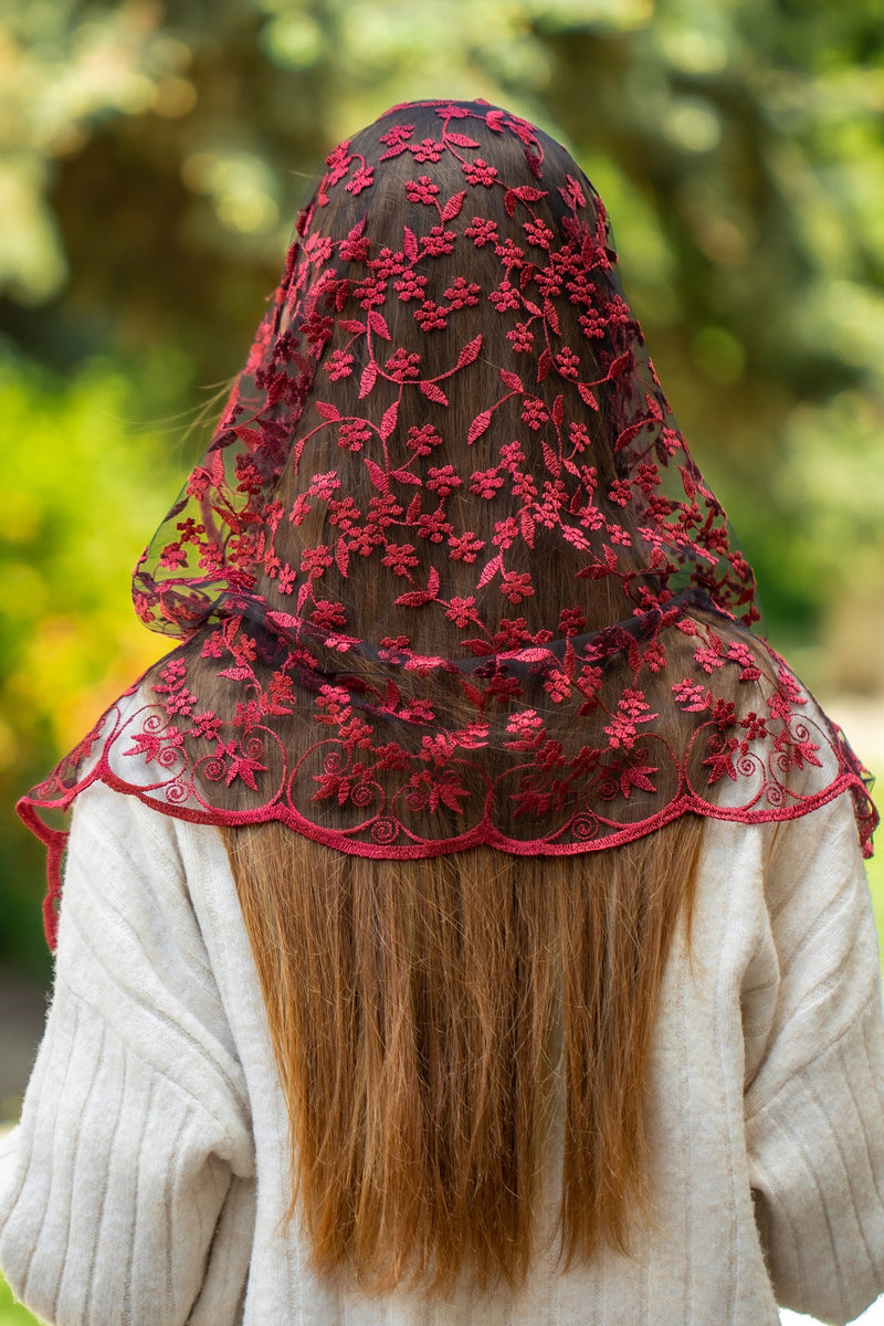 NEW! Dark red infinity veil - MariaVeils