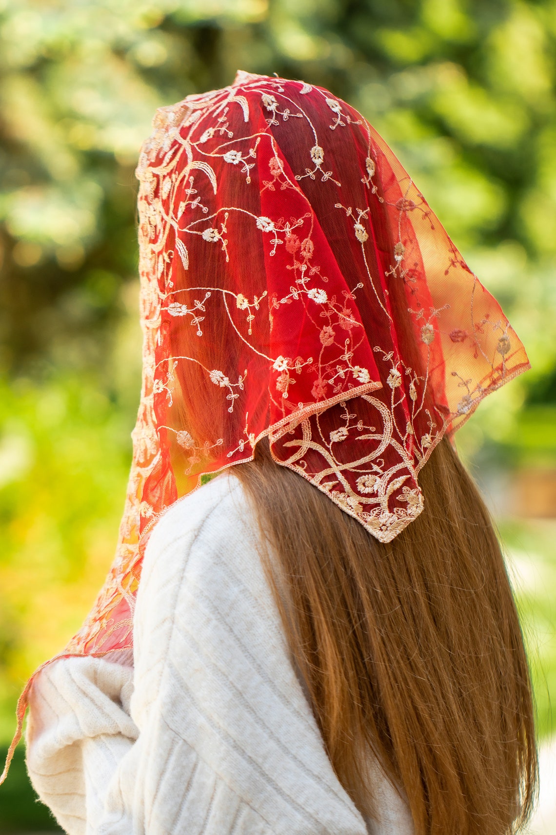NEW! Gold triangle veil - MariaVeils