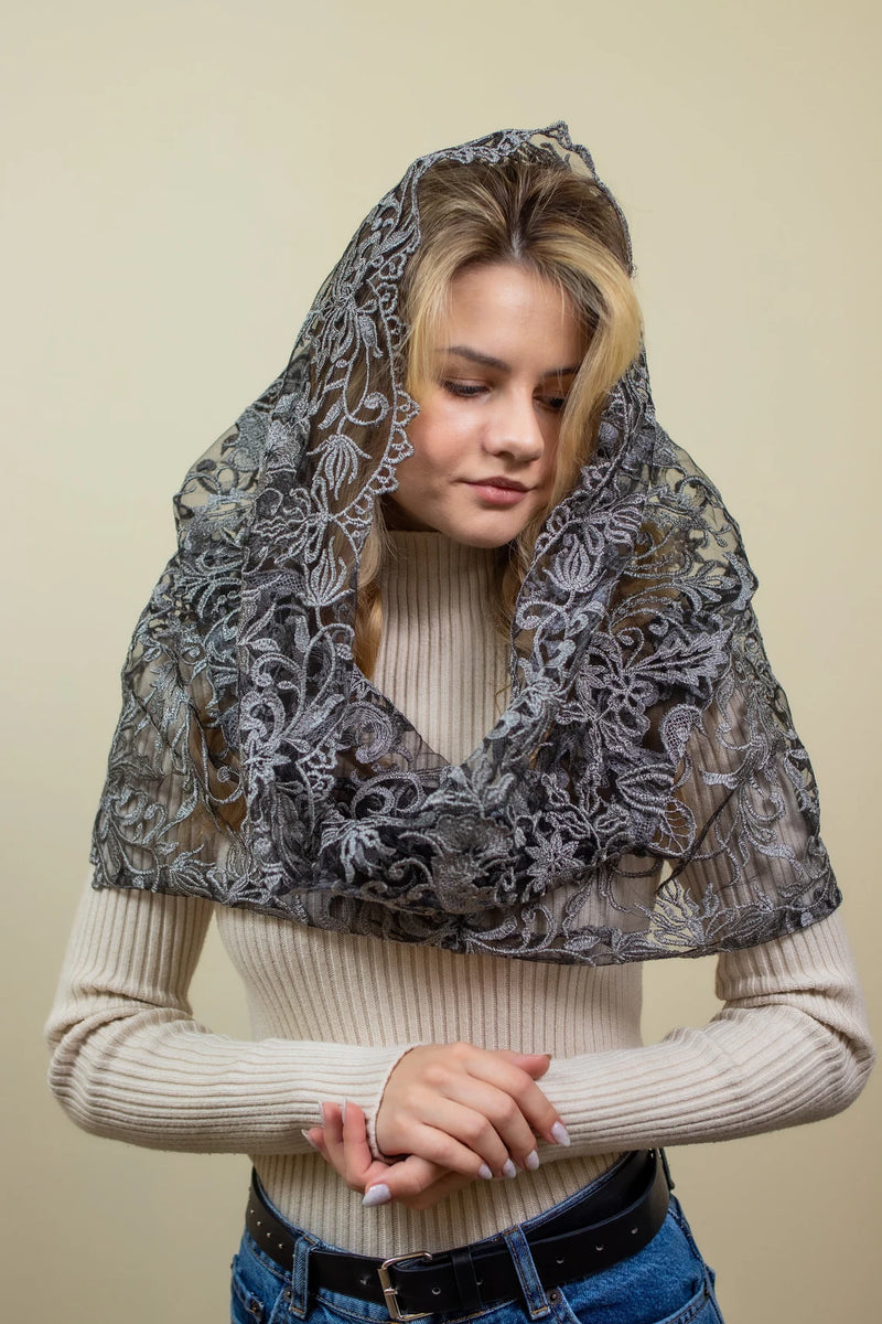 Grey Infinity Mantilla