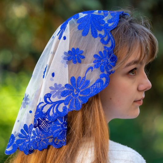 Short floral veil - MariaVeils