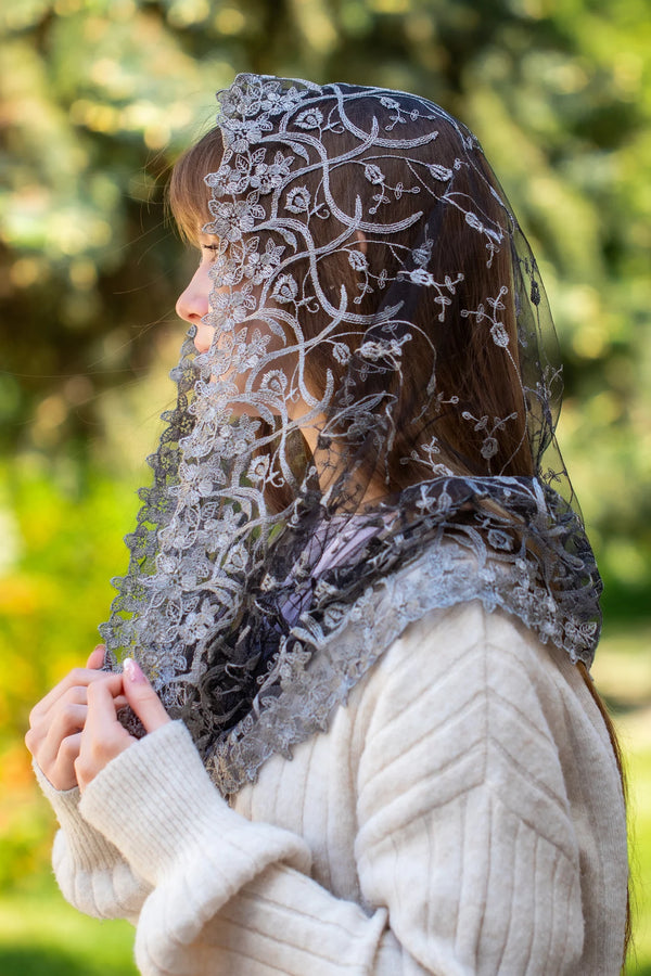 Grey Infinity Mantilla